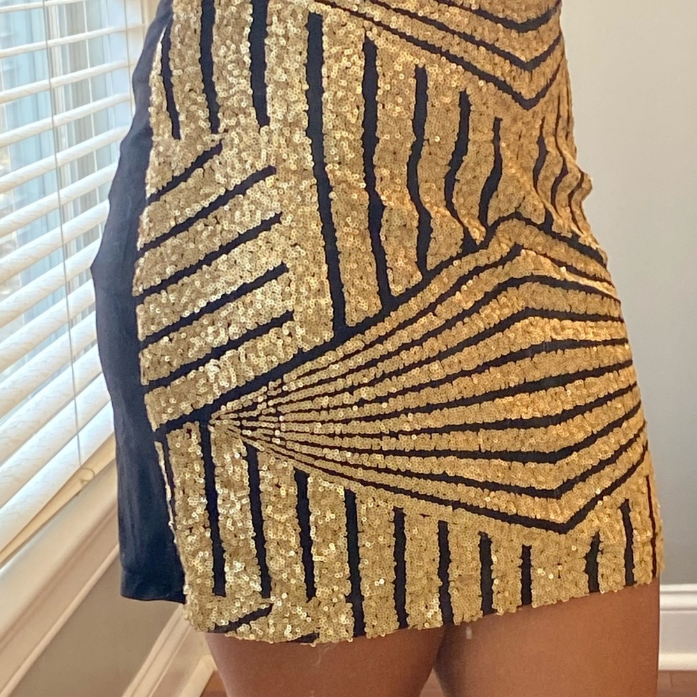 Glitter Black and Gold Skirt